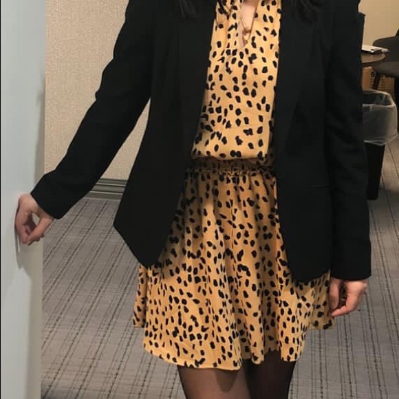 SMOCKING PAISLEY MOCKNECK LEOPARD DRESS (Last Two) - Picture 4 of 4